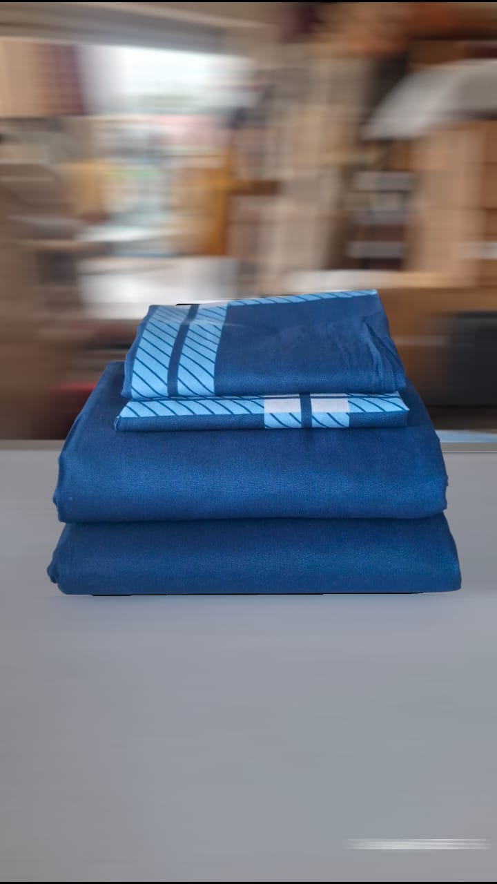 Cotton Bedsheet Set 2Bedsheets 2Pillowcases 5*6ft