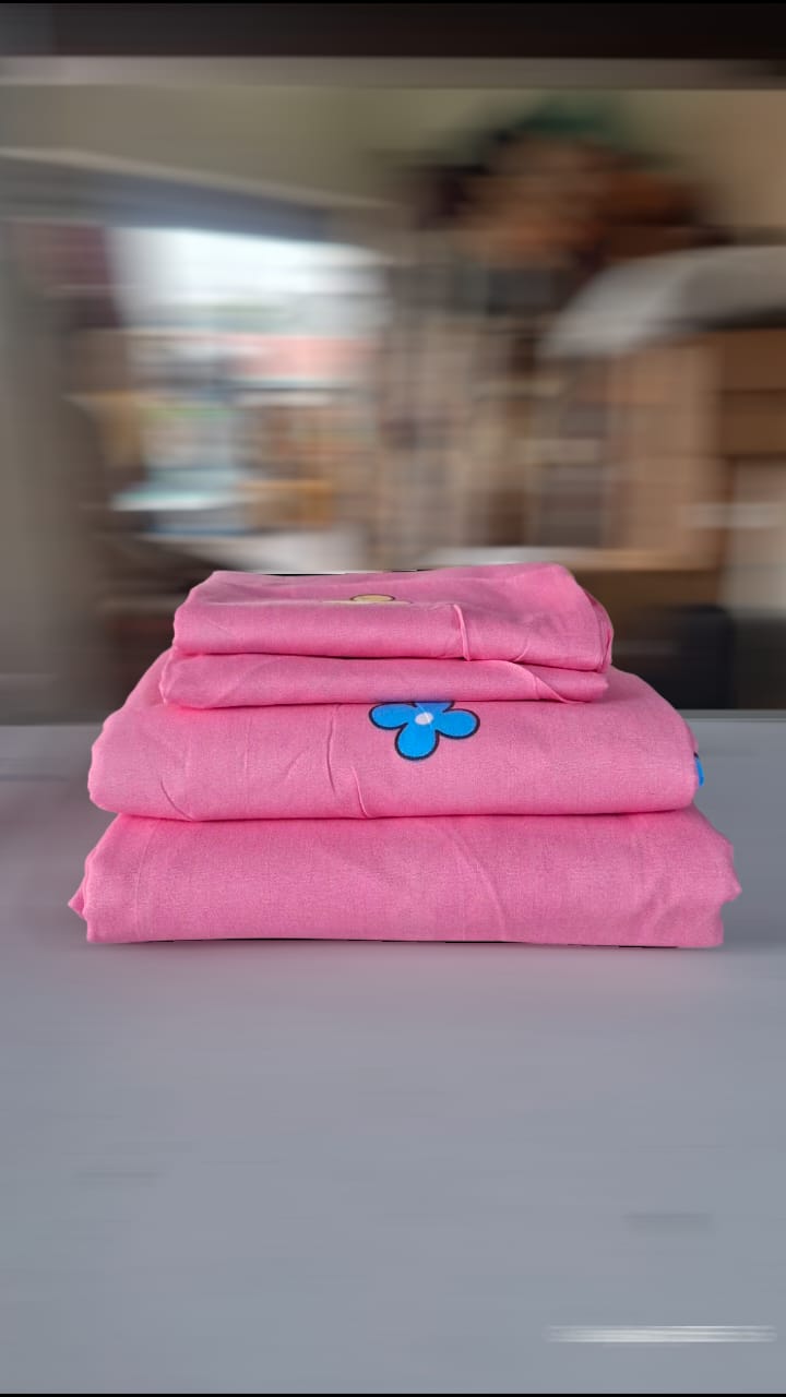 Cotton Bedsheet Set 2Bedsheets 2Pillowcases 5*6ft