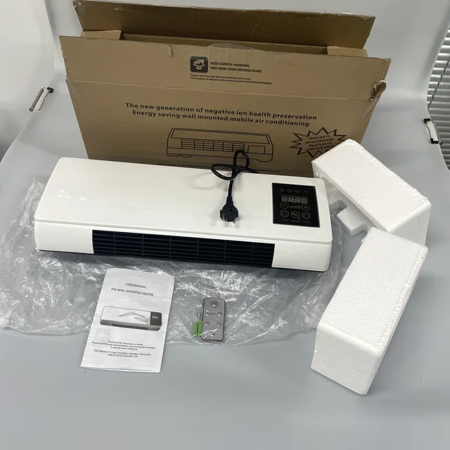 Wall Mounted Air Conditioner Cooling Heating Dual Use Hot Fan Household Wall Hanging Air Conditioner and Heater with Remote