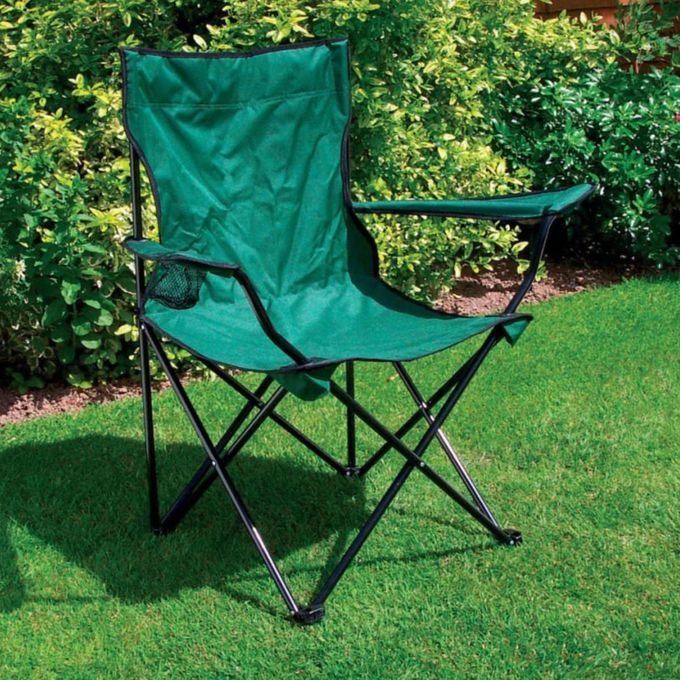 Foldable Camping Chair With Free Carrier Bag.Enjoy some fun in the sun with the Quik Chair Portable Folding Chair! It is easy to transport, the chair ergonomically folds into a compact bag that is ide