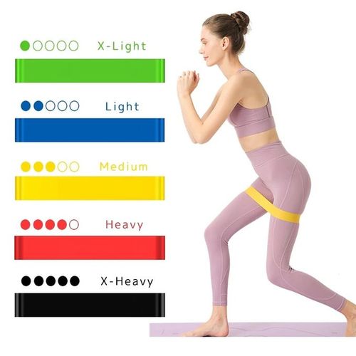 Training bands elastic 5 pieces exercise bands for sports and fitness resistance bands for fat loss and weight loss 5 pieces