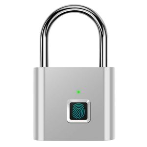 Waterproof USB Charging Fingerprint Lock Smart Padlock door lock 0.1sec Unlock Portable Anti-theft