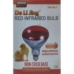 Red Infrared Chicken Bulb Professional Farm Garage with 6000h Long Life Helps Maintain Animal Warmth. Pemium Quality with a Non-stick Base Infrared Brooder Heat Lamp Bulb, Poultry, chicken Bulb
