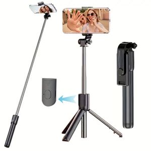 Wireless Bluetooth Selfie Stick With Fill Light Shutter Foldable Tripod Remote Control For IOS Android Smart Phones