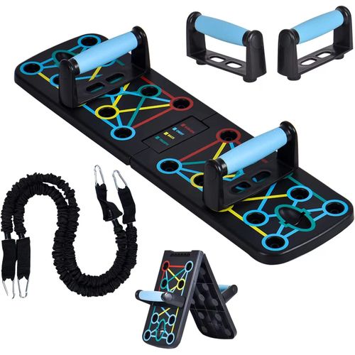 Foldable push up board for chest, back, shoulders, triceps