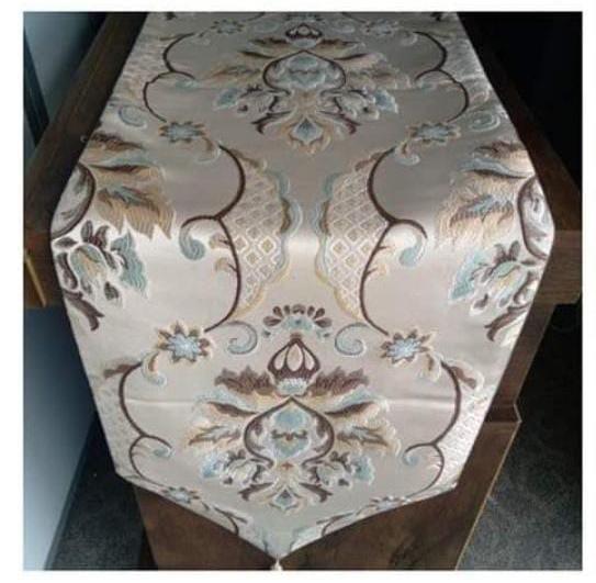 TABLE RUNNER. 210cm table runner, Suitable for weddings, formal dinners, and table decoration, Hand wash or gentle machine wash in cold water, Air dry; avoid bleach, Iron on a low setting if needed