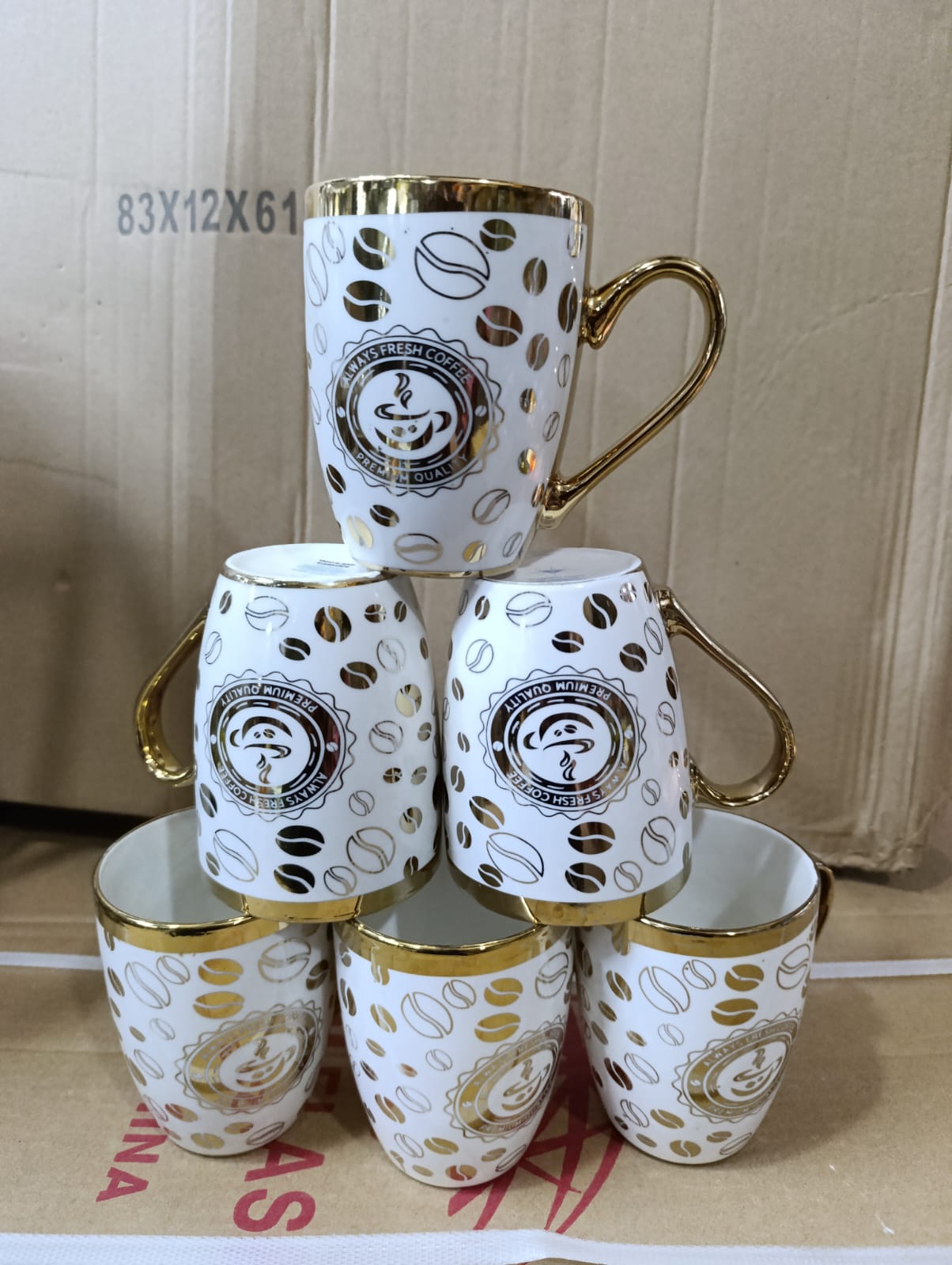 COFFEE MUGS. 6pcs Ceramic Coffee Mugs, 6pcs Cups for Coffee, latte, Cappuccino, Tea, Cocoa, Cereal, Hot Chocolate, Dishwasher Safe. The cup can withstand high temperatures, you can use with confidence