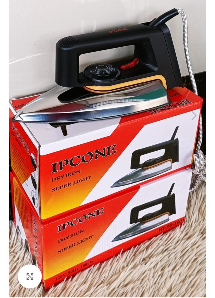 IRON BOX. Ipcone Quality Dry Iron Box With Titanium Teflon Nonstick Soleplate, 1000W, Compact design, Non-stick sole plate, Over heating protection, Temperature control, Easy to use