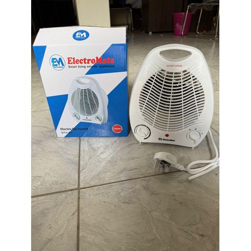 ROOM HEATER. ElectroMate Fan Room Heater, Portable Room Heater Two Heat Settings 2000w,  adjustable thermostat for temperature control and energy efficiency.