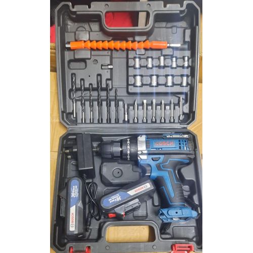 Bosch Cordless 36V Drill With 2 Battery Bits, Accessories.Rechargeable professional drill