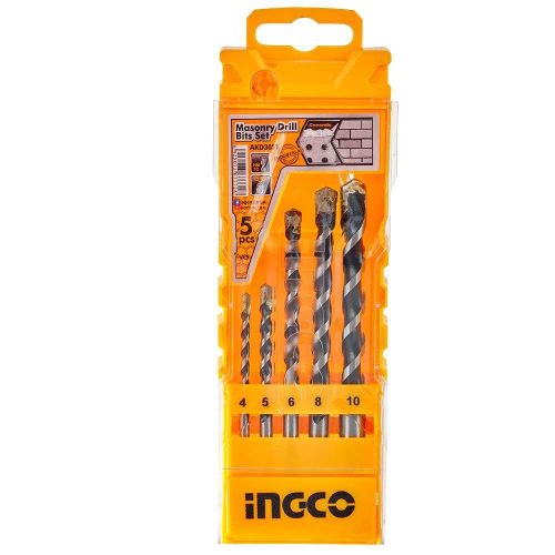 Ingco Drill Bits Set 5PCS Concrete Masonry Drill Bits 4mm-10mm