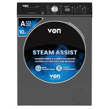 Von Touch control panel Steam assist function Front Load Washing Machine VALW-10FVK Detergent and softener dispenser 10KG