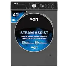 Von Touch control panel Steam assist function Front Load Washing Machine VALW-10FVK Detergent and softener dispenser 10KG