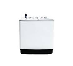 Von VWM-10AHK Twin Tub Washing Machine, White - 10KG 15-minute wash timerAir Dry function- for cleaner, dryer, and odor-free laundry 2 Wash Program Selection
