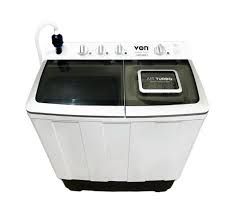Von VWM-10AHK Twin Tub Washing Machine, White - 10KG 15-minute wash timerAir Dry function- for cleaner, dryer, and odor-free laundry 2 Wash Program Selection