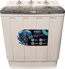 Von VALS-75BWY Twin Tub Washing Machine, white - 7.5KG