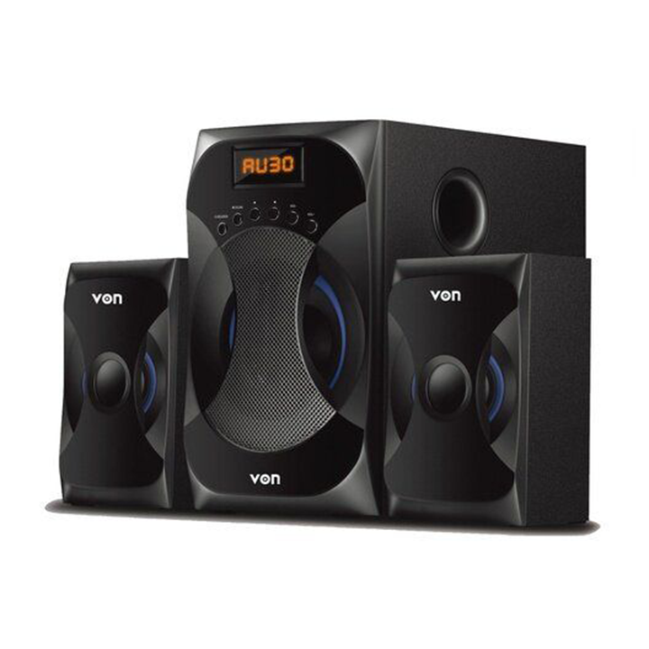 VON 2.1 Channel Speaker Subwoofer (VES0602FS) - 60W RMS Power Output - For Home Theater, Music Listening & Gaming