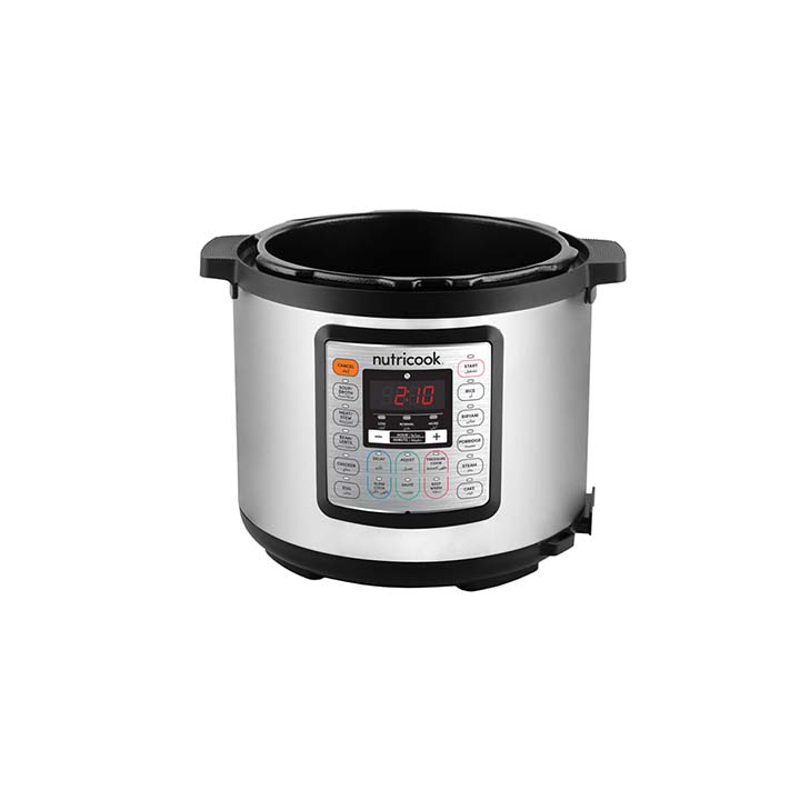 Hotpoint Von NC-SPEK6 Nutricook Eko Smart Pot Pressure Cooker (Kitchen Appliance) - Stainless Steel Inner Pot, 9 Appliances, 11 Safety Mechanisms, Cooks Up to 70% Faster