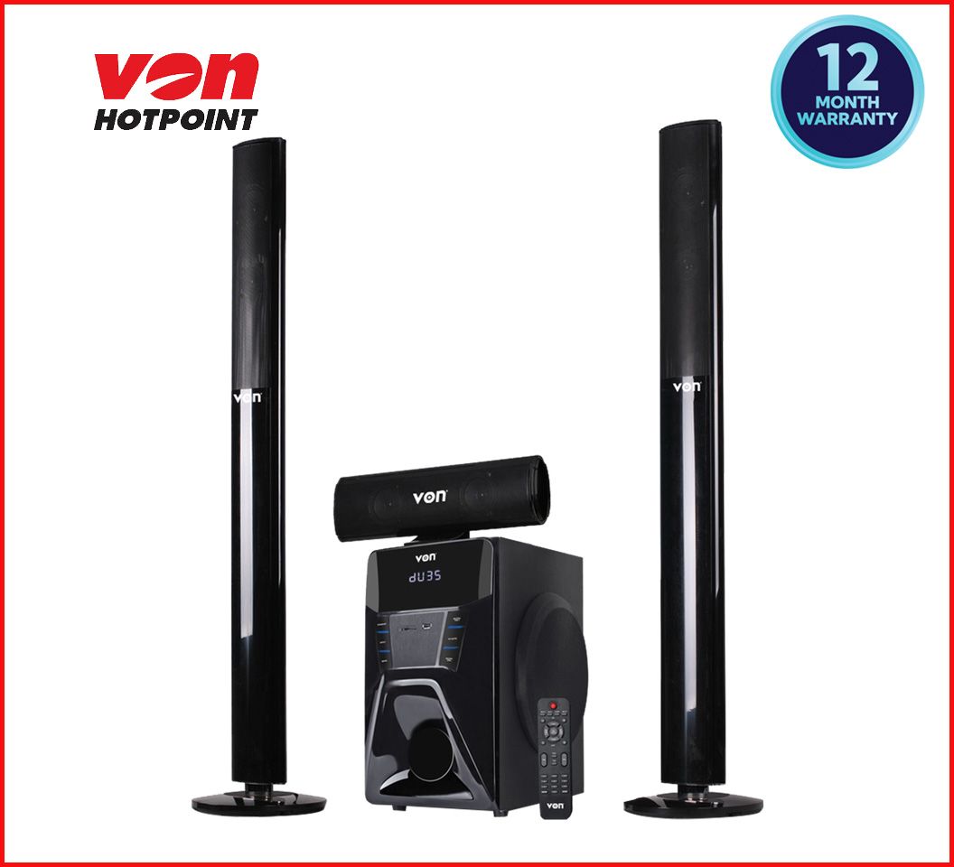 Von 3.1CH Subwoofer (VES2003ET) - 200W RMS power, with LED display + remote control, Bluetooth/FM/USB/SD connectivity