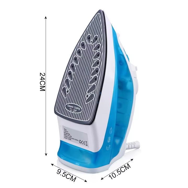Von 1600W Steam Iron - Ceramic Soleplate, 54g/min Steam, Anti-Calc