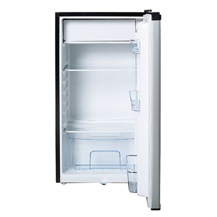 Von Mini Fridge Freezer (VARM-11DHS) - 90L Capacity, Tropicalised Compressor, Single Door with Lock & Key, Recessed Handle, Silver - For Home, Dormitory & Small Office Use