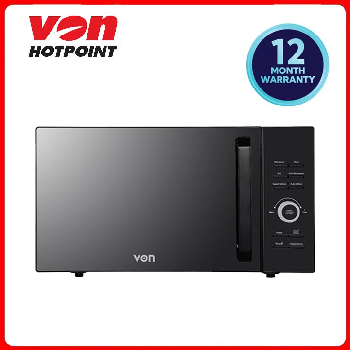 Von Digital Microwave Oven Grill VAMG-21DGK 20L Capacity,Auto-cook menus, Memory cooking, Extra large cavity space
