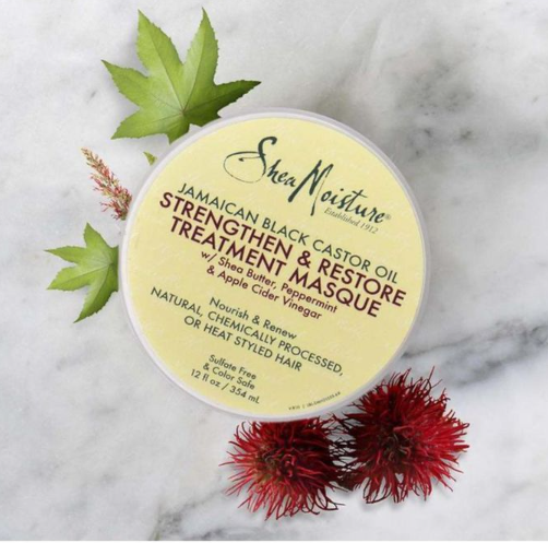 Shea Moisture Jamaican Black Castor Oil strengthen & Restore treatment masque - 340g                                                                                          .