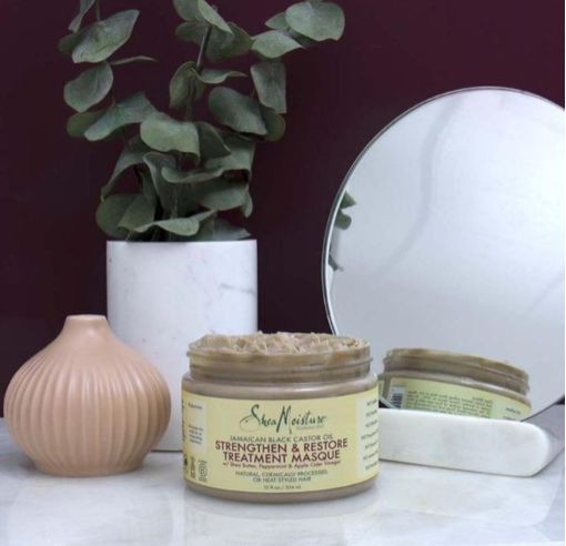 Shea Moisture Jamaican Black Castor Oil strengthen & Restore treatment masque - 340g                                                                                          .