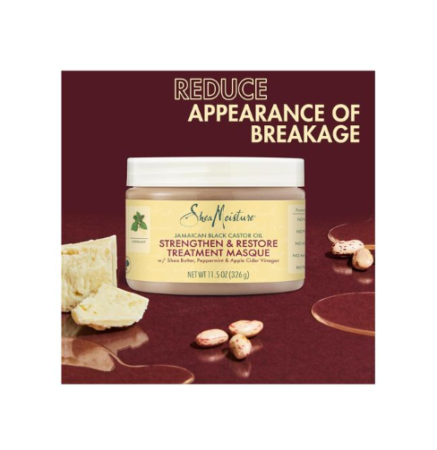 Shea Moisture Jamaican Black Castor Oil strengthen & Restore treatment masque - 340g                                                                                          .