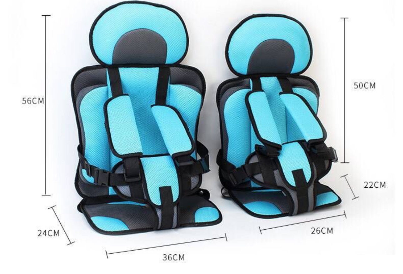 Black and Grey, Lightweight, Compact, Portable Car Seat - Perfect for Travel and Everyday Child Safety