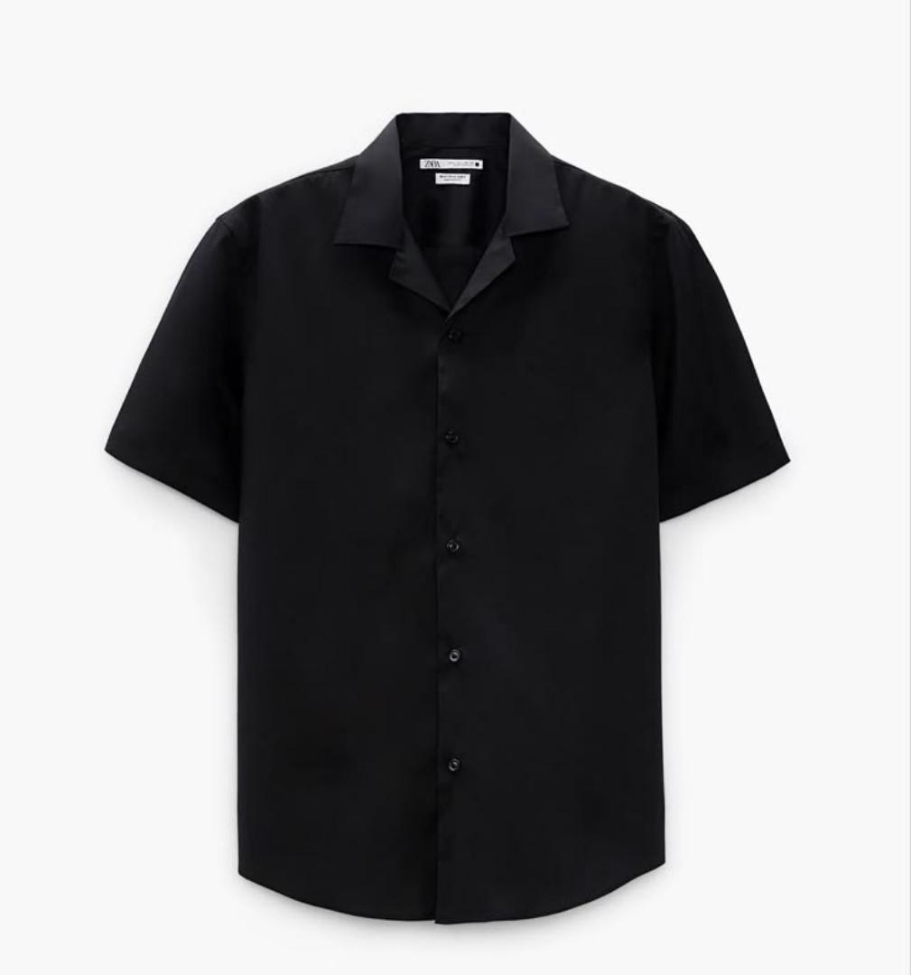 Brand new plain black men shirt