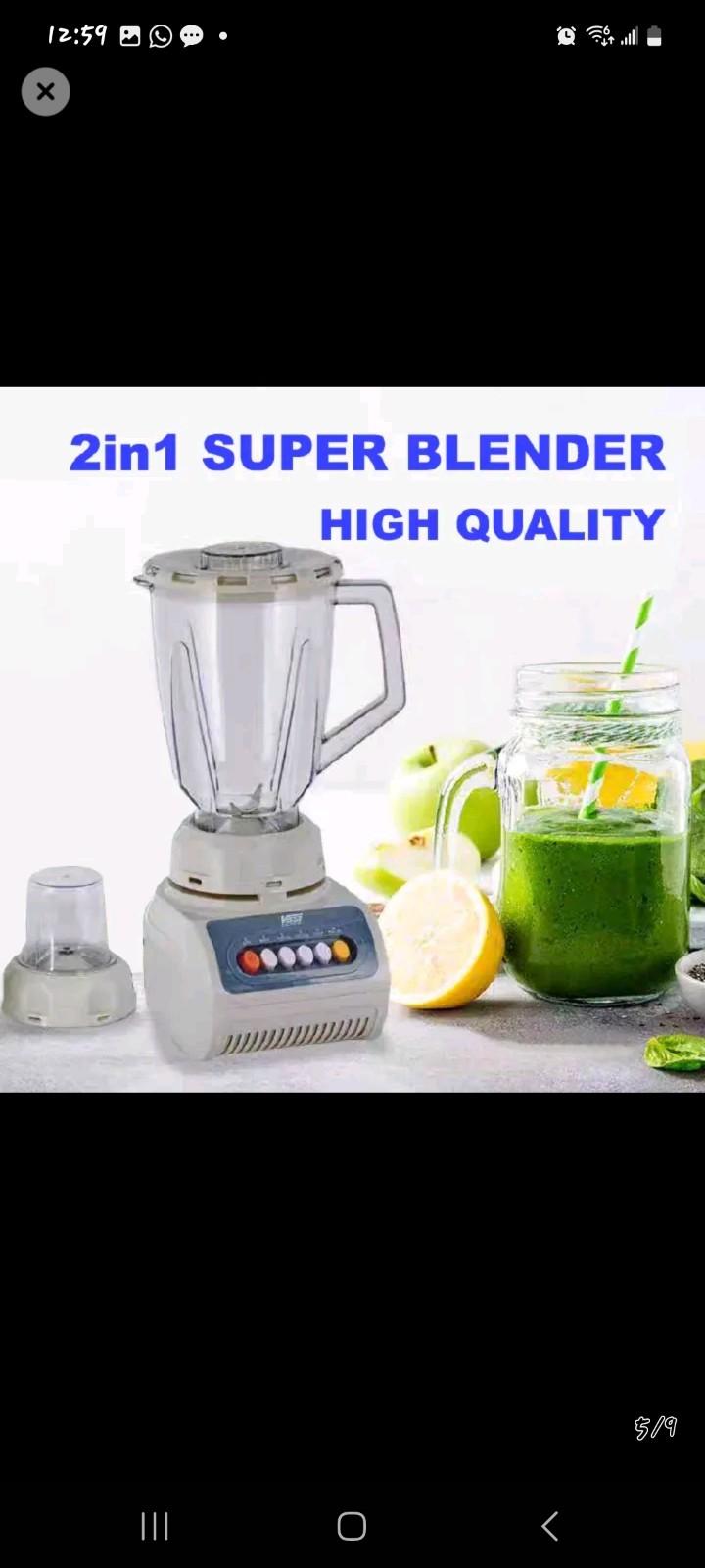 EM Blender 2-in-1 ElectroMate 1.5L Blender Classic Juicer & Grinder with Multifunctional Jug, Bottle, and Garlic Processor  ElectroMate BD02