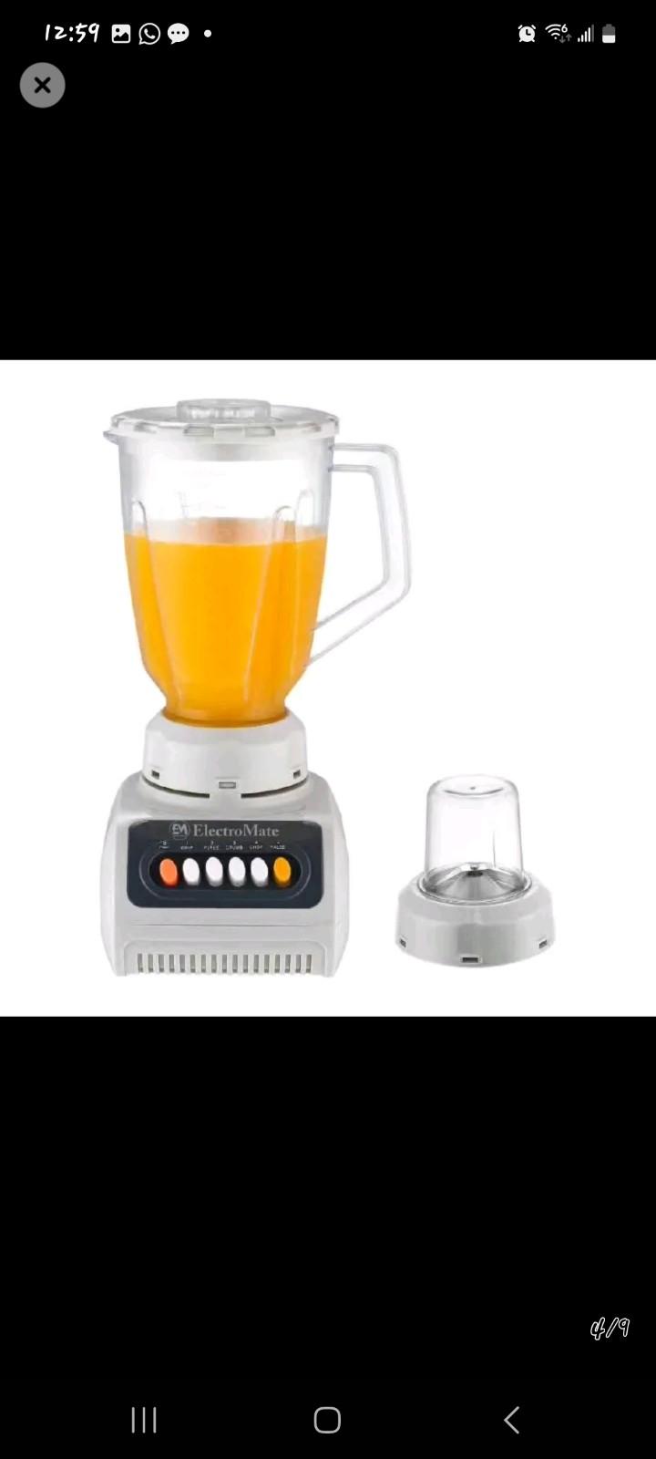 EM Blender 2-in-1 ElectroMate 1.5L Blender Classic Juicer & Grinder with Multifunctional Jug, Bottle, and Garlic Processor  ElectroMate BD02