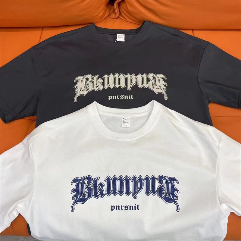New Men's Round Neck Letter Printing Trend Short Sleeved T-shirt For Men