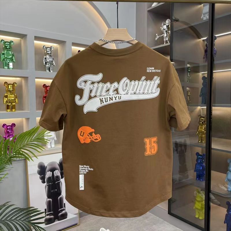 New Men's Round Neck Letter Printing Trend Short Sleeved T-shirt For Men