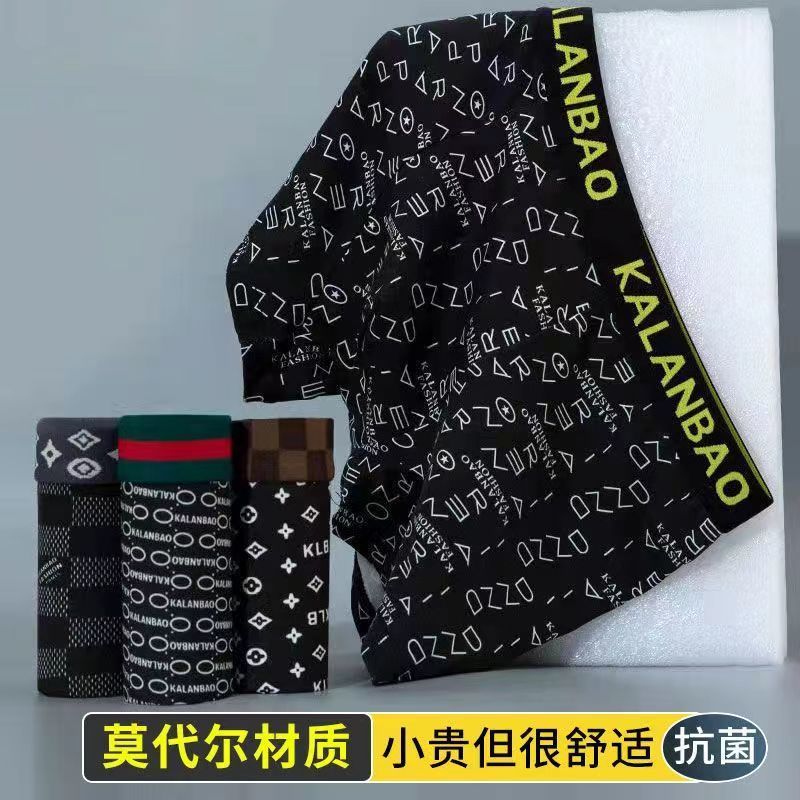 4pcs Cotton Man Underwear Boxer Comfortable and Breathable Men Underpants Print Men Panties Boxer Shorts Plus Size 5xl 6xl