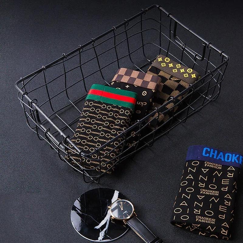 4pcs Cotton Man Underwear Boxer Comfortable and Breathable Men Underpants Print Men Panties Boxer Shorts Plus Size 5xl 6xl