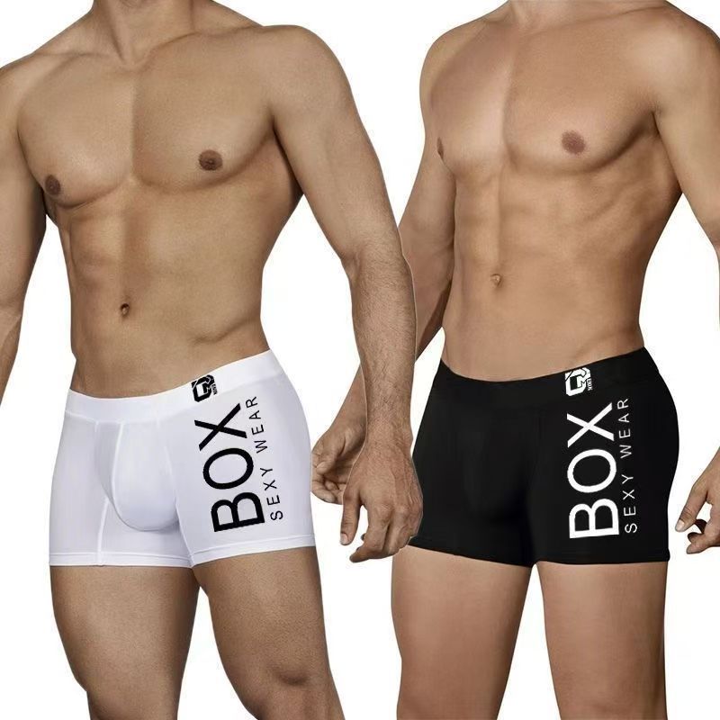 2-piece set Sexy Underwear Men Boxer Male Panties Cotton Soft Fashion Men Under Wear Lingerie Underpants 3D Pouch Shorts