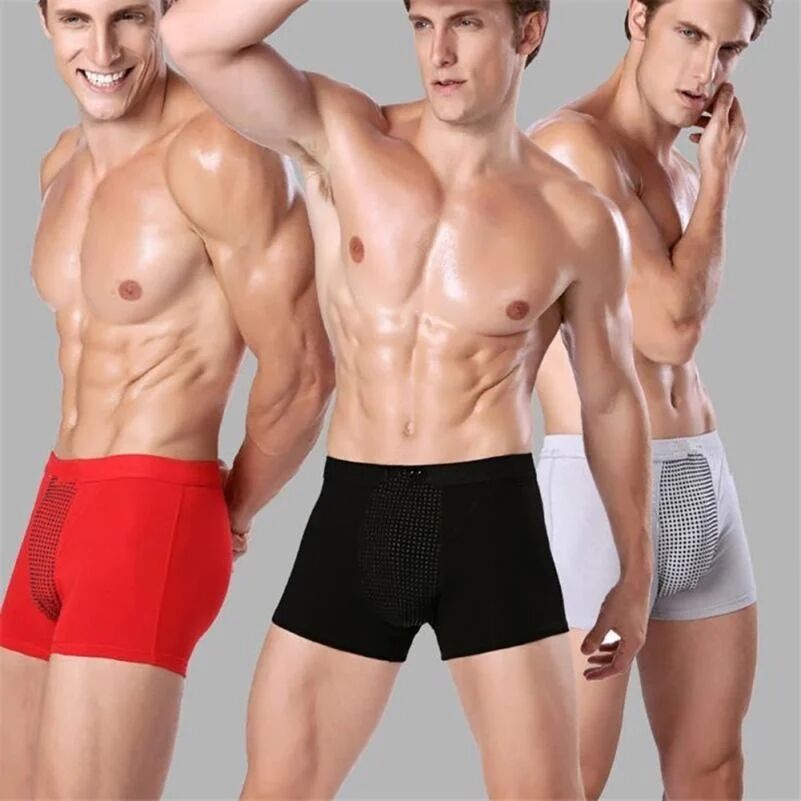 4-piece set Men Male Magnetic Health Magnet Underwear Boxer Shorts Men's Boxer Briefs Therapy Health