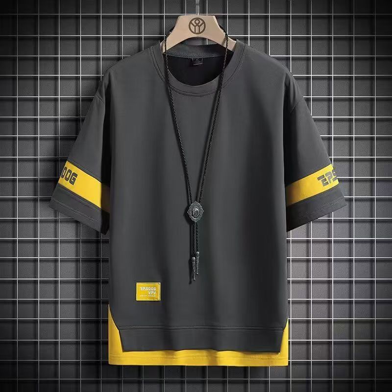 Hip Hop Loose Mens Streetwear T-shirts Casual Classic Summer Short Sleeves Black White Tshirt Tees Plus Oversize 5XL