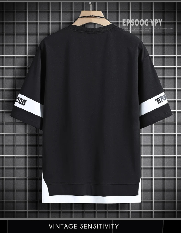 Hip Hop Loose Mens Streetwear T-shirts Casual Classic Summer Short Sleeves Black White Tshirt Tees Plus Oversize 5XL