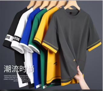 Hip Hop Loose Mens Streetwear T-shirts Casual Classic Summer Short Sleeves Black White Tshirt Tees Plus Oversize 5XL