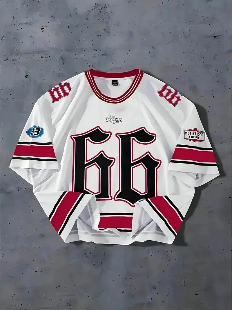 New 3D digital printed size 66 ball jersey T-shirt European and American casual summer round neck men's short sleeved shirt