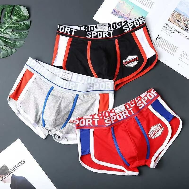3pcs Male Panties Cotton Men's Underwear Boxers Breathable Man Boxer Solid Underpants Comfortable Brand Shorts men underwear