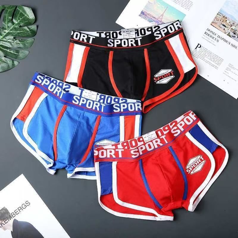 3pcs Male Panties Cotton Men's Underwear Boxers Breathable Man Boxer Solid Underpants Comfortable Brand Shorts men underwear