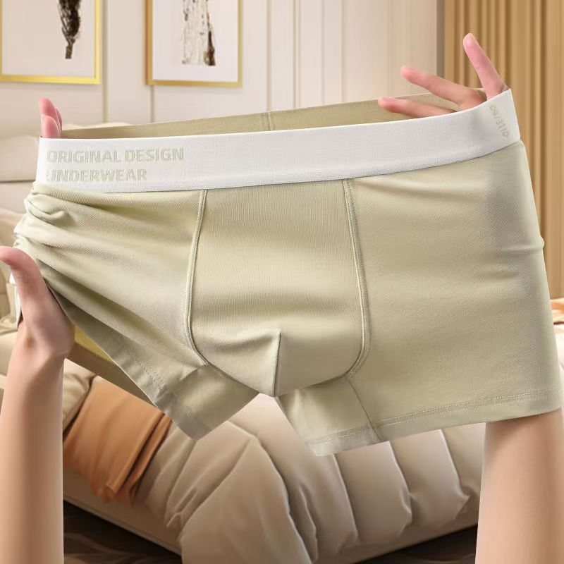 (4-piece set)Cotton Man Underwear Boxer Comfortable male pure men panties shorts underwear boxer shorts cotton men's panties
