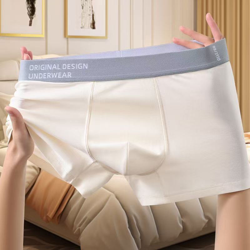 (4-piece set)Cotton Man Underwear Boxer Comfortable male pure men panties shorts underwear boxer shorts cotton men's panties