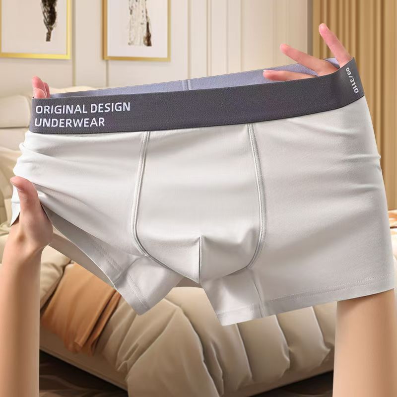 (4-piece set)Cotton Man Underwear Boxer Comfortable male pure men panties shorts underwear boxer shorts cotton men's panties