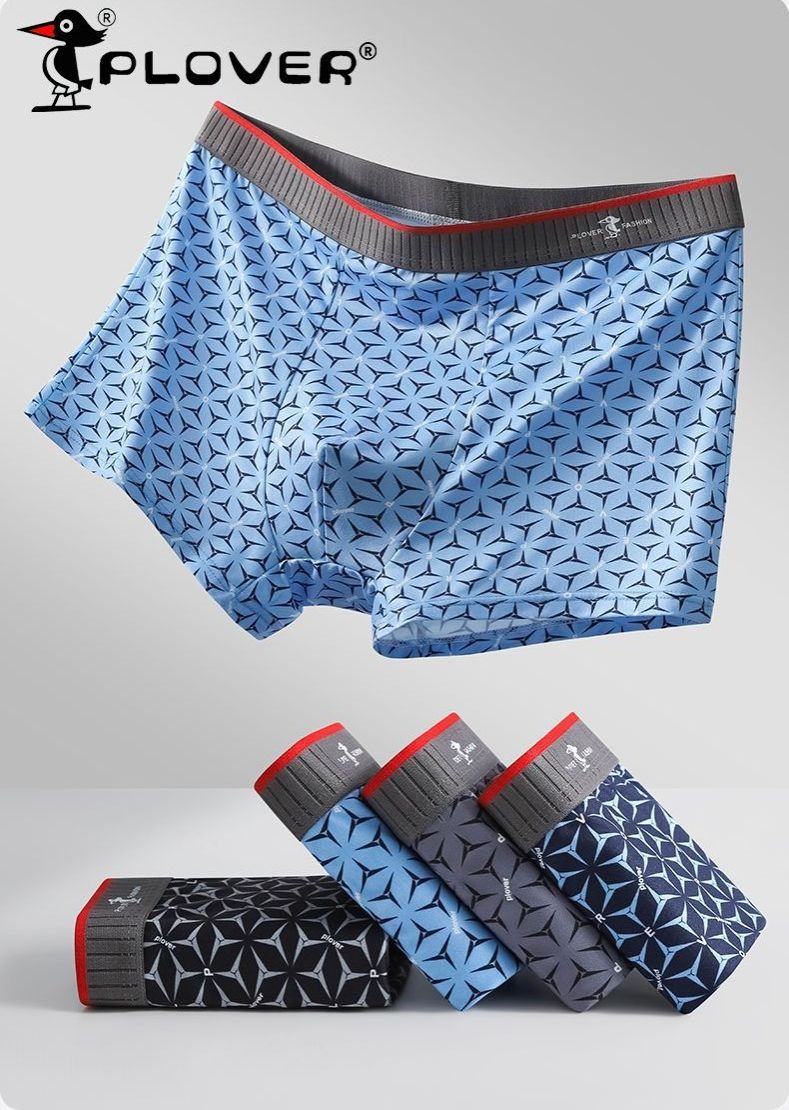 4pcs Cotton Man Underwear Boxer Comfortable and Breathable Men Underpants Print Men Panties  men's underwear mid waist sexy and breathable Boxers