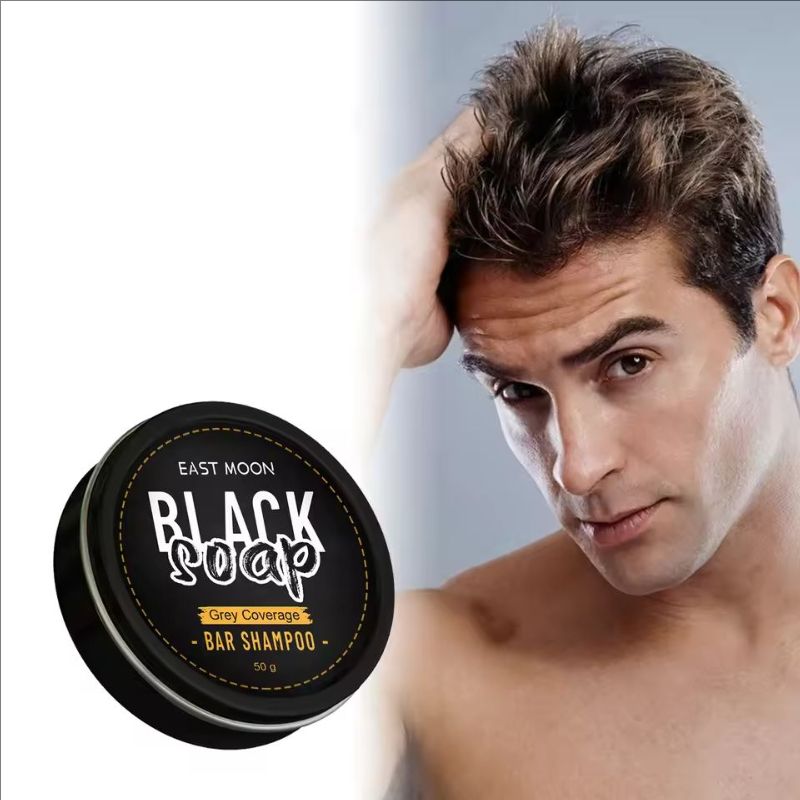 Hair Darkening Shampoo Bar Remove Gray Hair Coverage White to Black Deep Cleansing Scalp Nourishing Dye Hair Color Shampoo Soap